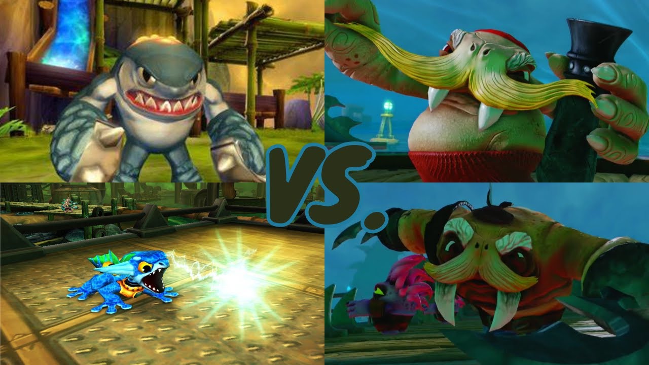Terrafin and Zap VS. Brawl and Chain and Brawlrus | Skylanders Trap Team