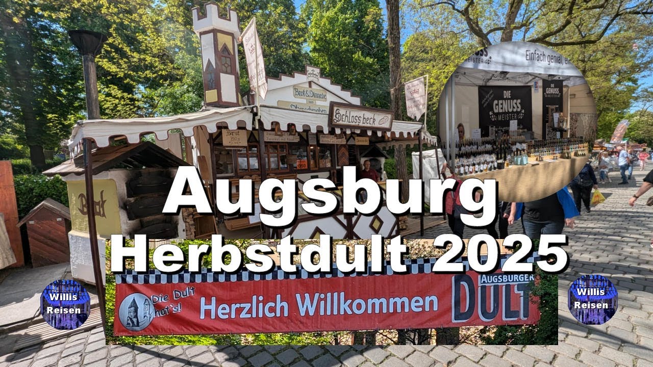🇩🇪 Augsburg - 4K Augsburger Herbstdult 2025 – Marktzauber zwischen Jakobertor und Vogeltor