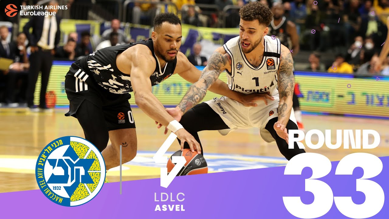 Zizic shines, Maccabi runs past ASVEL!| Round 33, Highlights | Turkish Airlines EuroLeague