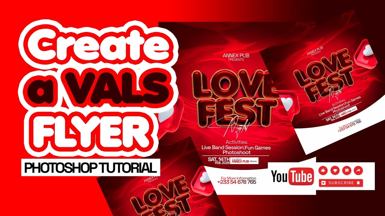 Learn to Design a VAL'S Flyer this February in Photoshop 