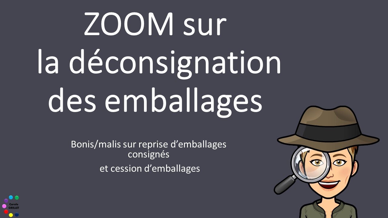 Déconsignation et cession d'emballages consignés avec bonis et malis, comptabilité financière