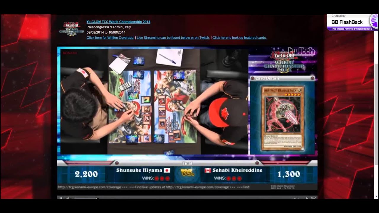 Yugioh World Championship 2014 Finals - Shunsuke Hiyama(Artifacts) vs Sehabi Kheireddine(Infernity)