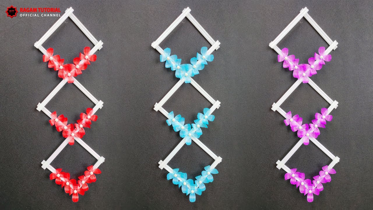 Ide Kreatif dari Sedotan Plastik - DIY Flowers Hanging from Straw