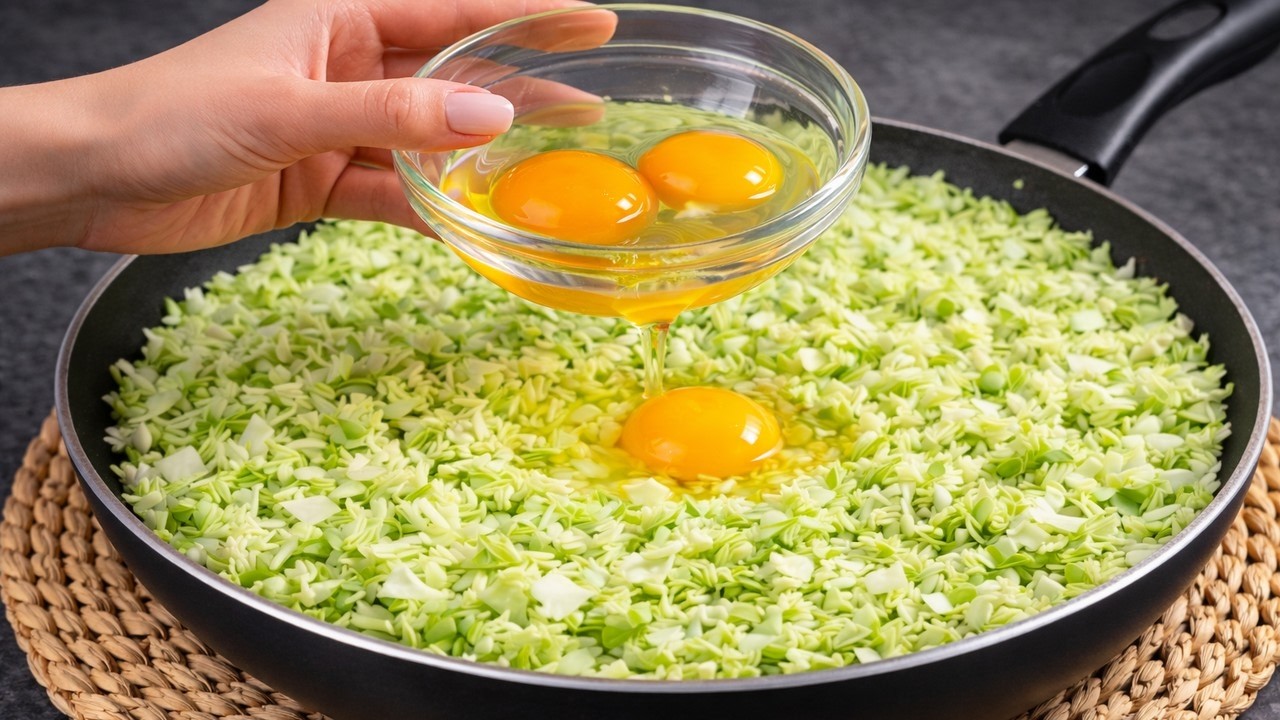 Ein einfaches Rezept zum Kochen von Kohl mit Eiern! Es ist so lecker, dass ich es jeden Tag koche!