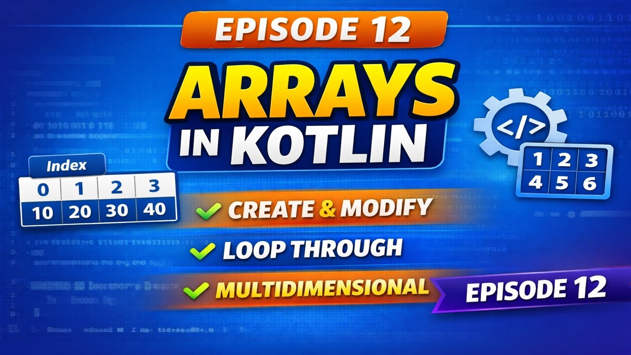 Kotlin Arrays Explained | Arrays in Kotlin | Episode 12