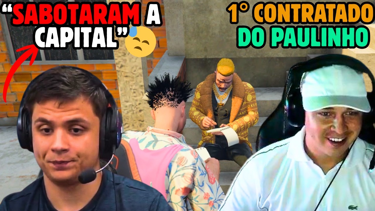 😨SABOTARAM! REAÇÃO DO PURURUCA 1° CONTRATADO do PAULINHO O LOKO na CAPITAL GTA RP!