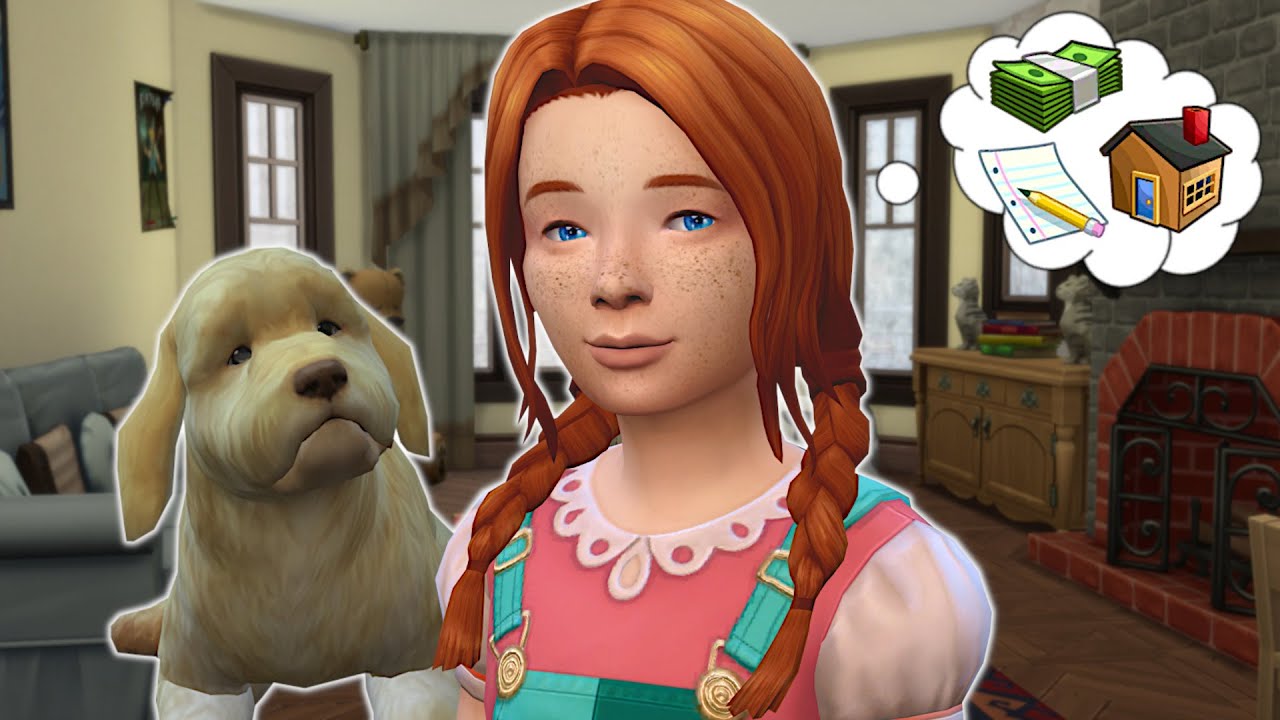 I made my child sim live completely alone with her dog // Sims 4 storyline