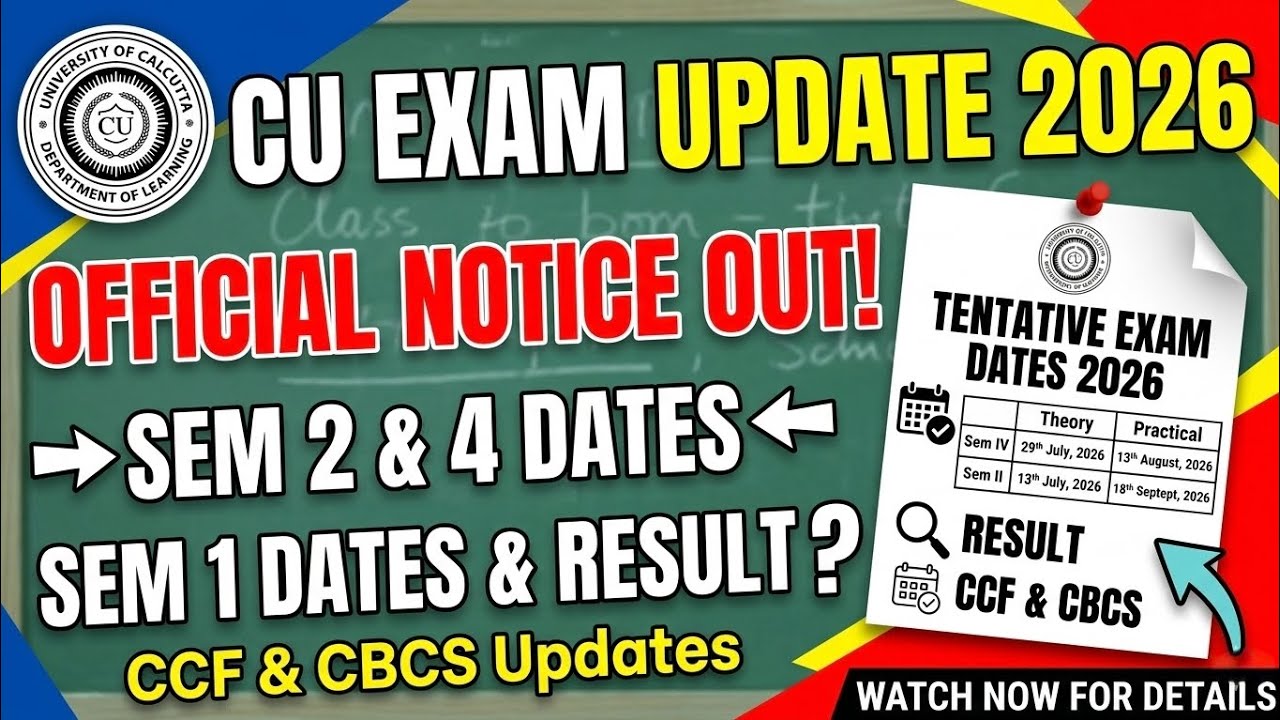 CU exam notice 2026 | CU New notice for all students | CU notice 2026 | CU update students 2026
