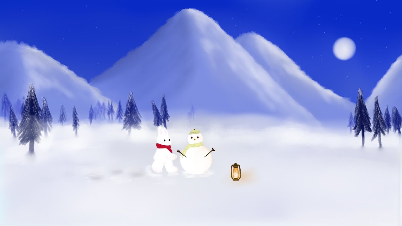 LoFi Bunny in Snowy Mountains ❄️ Calm Lofi Flute & Guitar for Study / Relax