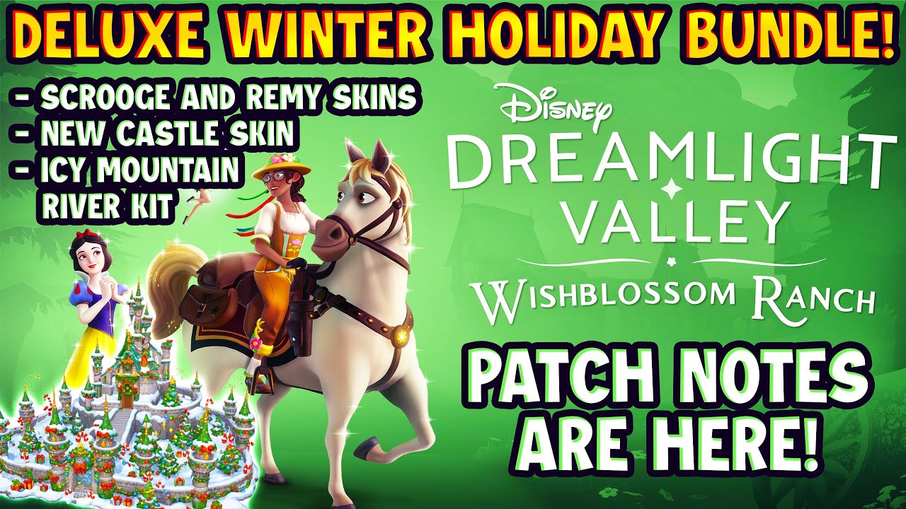 Wishblossom Ranch PATCH NOTES. Amazing HOLIDAYS Winter Bundles in DISNEY Dreamlight Valley!