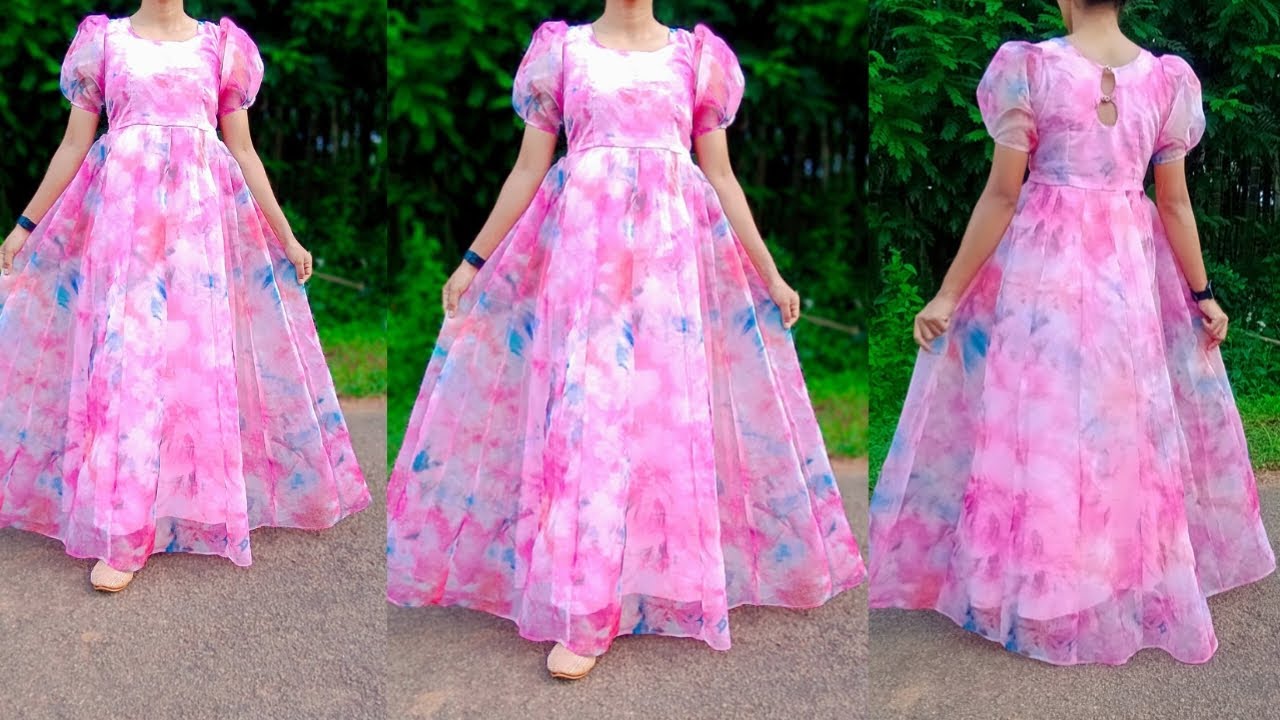 Designer Organza Frock Cutting And Stiching| Frock Cutting And Stiching| Anarkali Frock Design| Sew