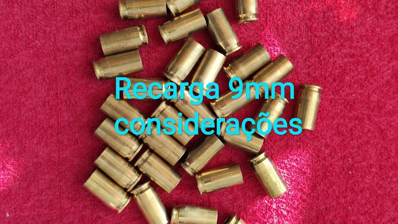 Recarga de munição 9 mm Luger- algumas considerações.