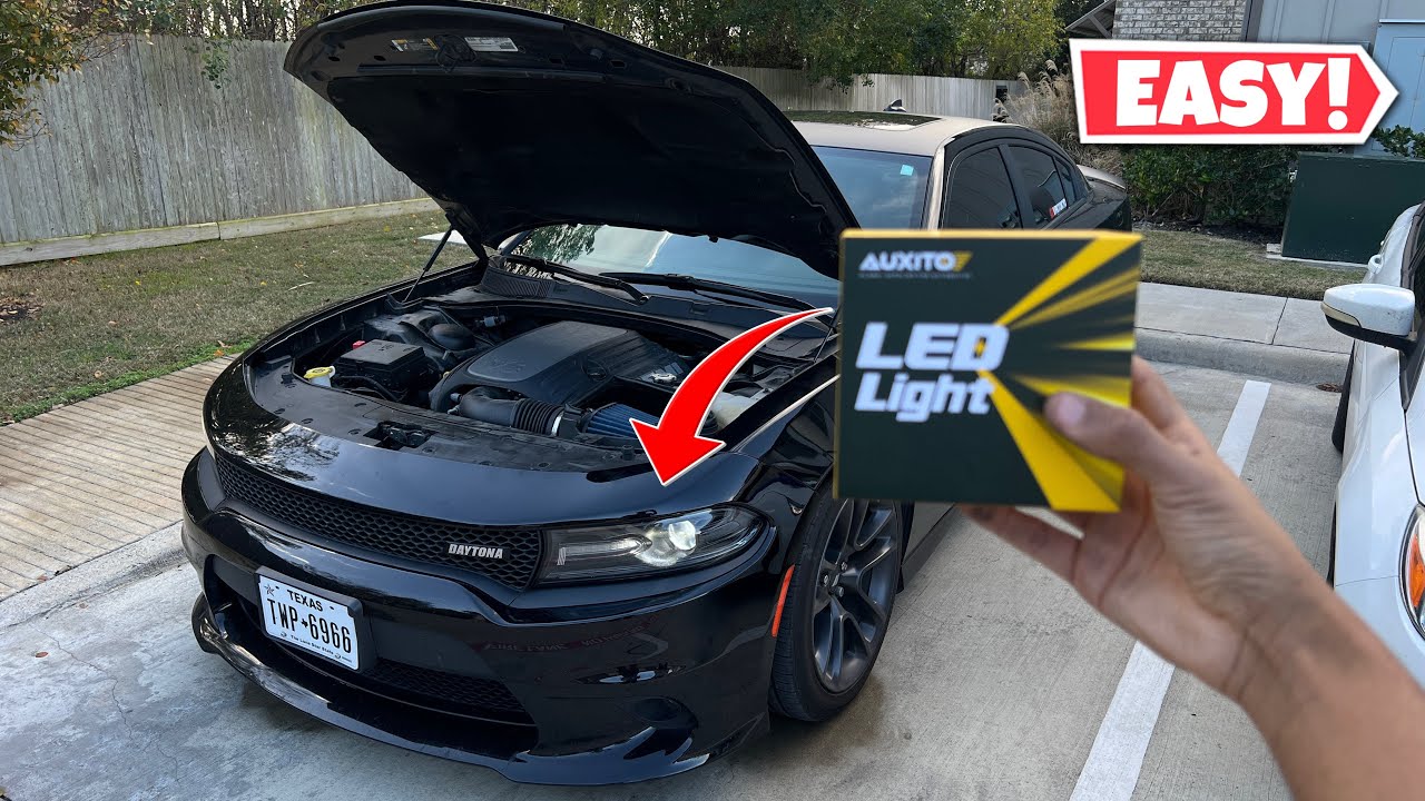 Установка светодиодных ламп AUXITO на мой Dodge Charger RT (легко установить)