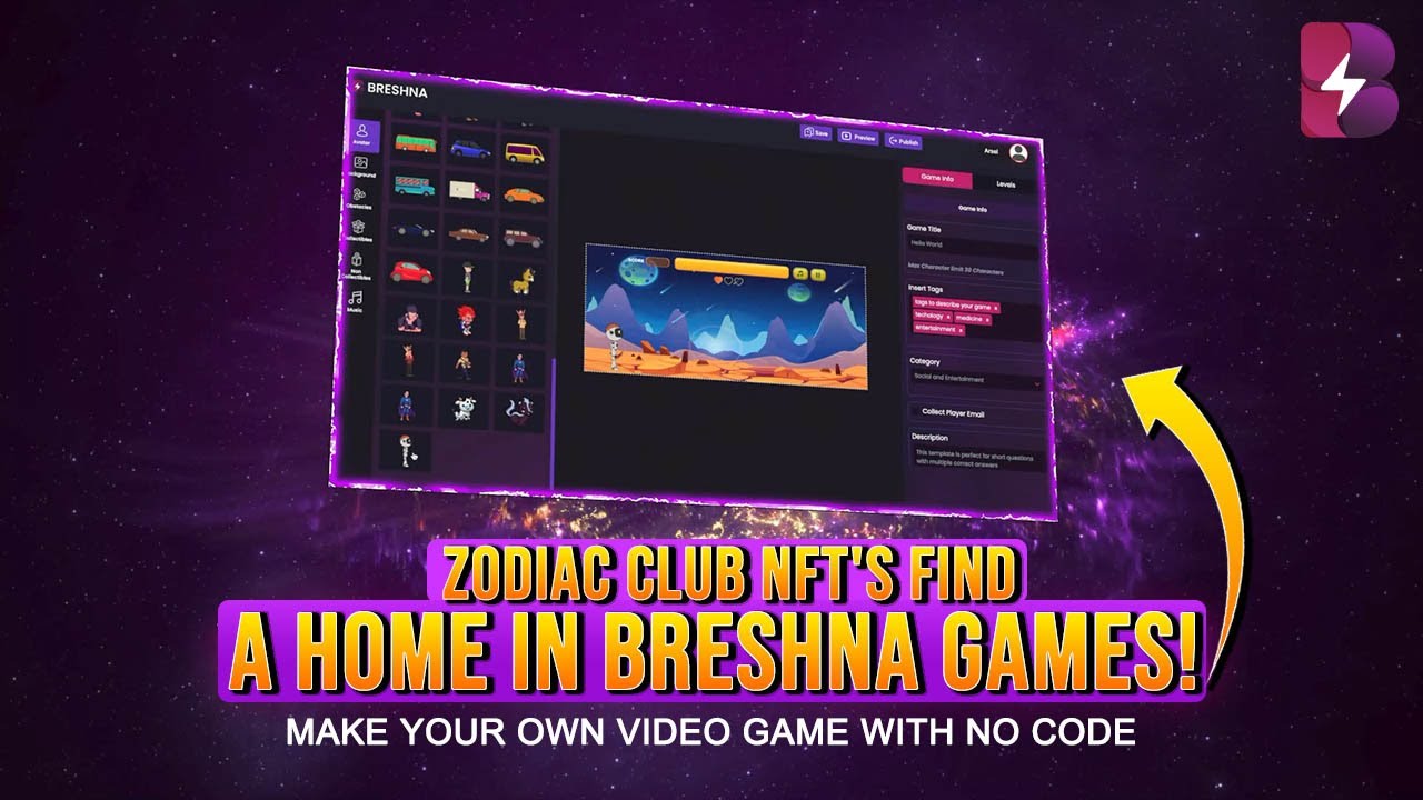 Zodiac Club NFT's Find a Home in BRESHNA Games [ MINTING NOW! ]
