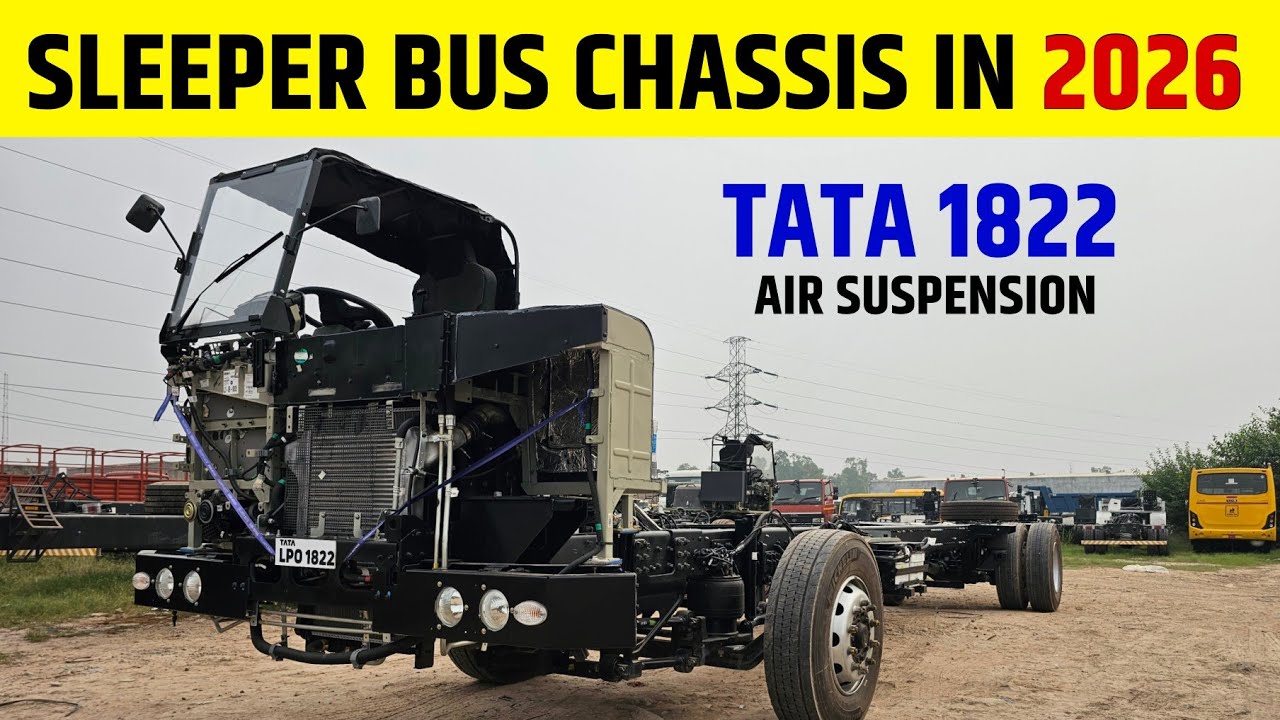 TATA AIR SUSPENSION SLEEPER BUS CHASSIS | REVIEW #tata #business #sleeperbus 