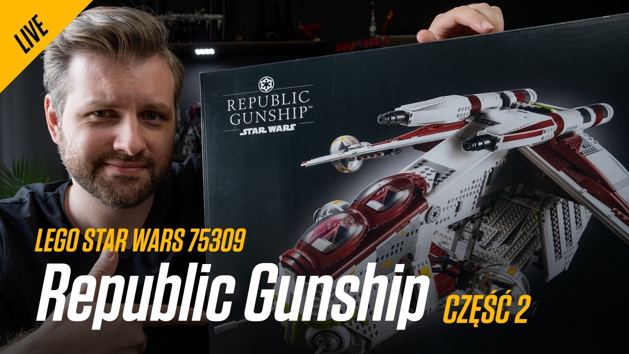 LEGO 75309 Kanonierka Republiki -  LEGO Star Wars UCS Republic Gunship Live Build Część 2