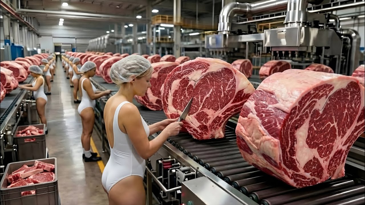 Inside the Beef Steak Factory: How Raw Beef Steak Becomes Luxury Steak (Full Process)