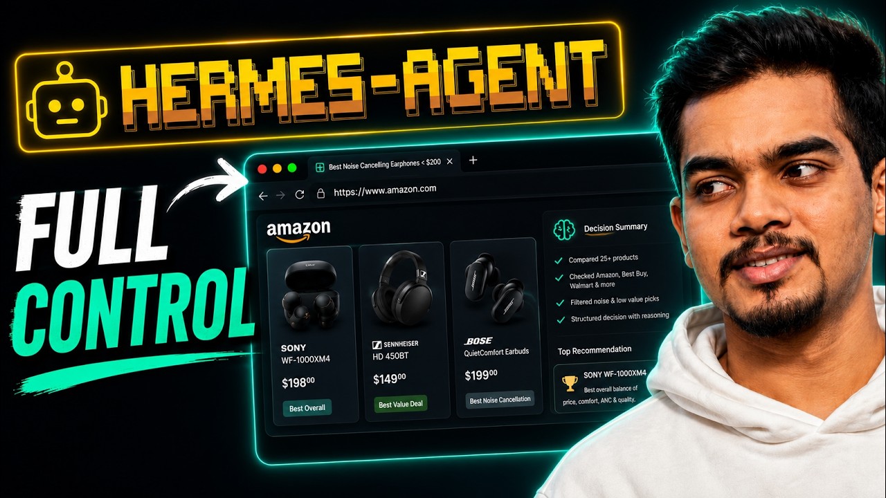 I Gave an AI Agent Full Control of My Browser (Hermes)