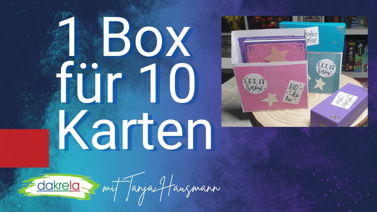 Geschenkbox f&uuml;r 10 Karten | mit Action Designpapier verziert | basteln f&uuml;r Winterpost