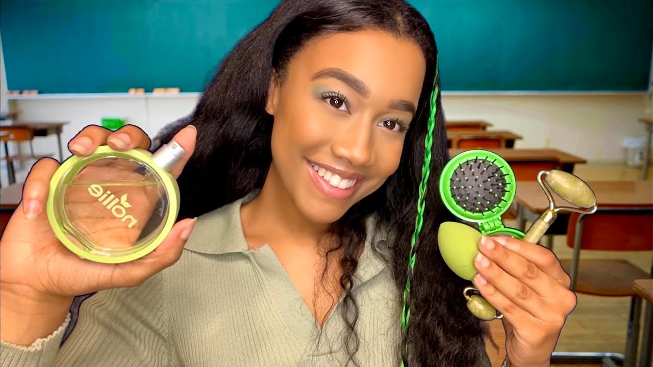 ASMR The Girl Behind You In Class Is Obsessed W/ The Color Green 💚☘️ Personal Attention ASMR