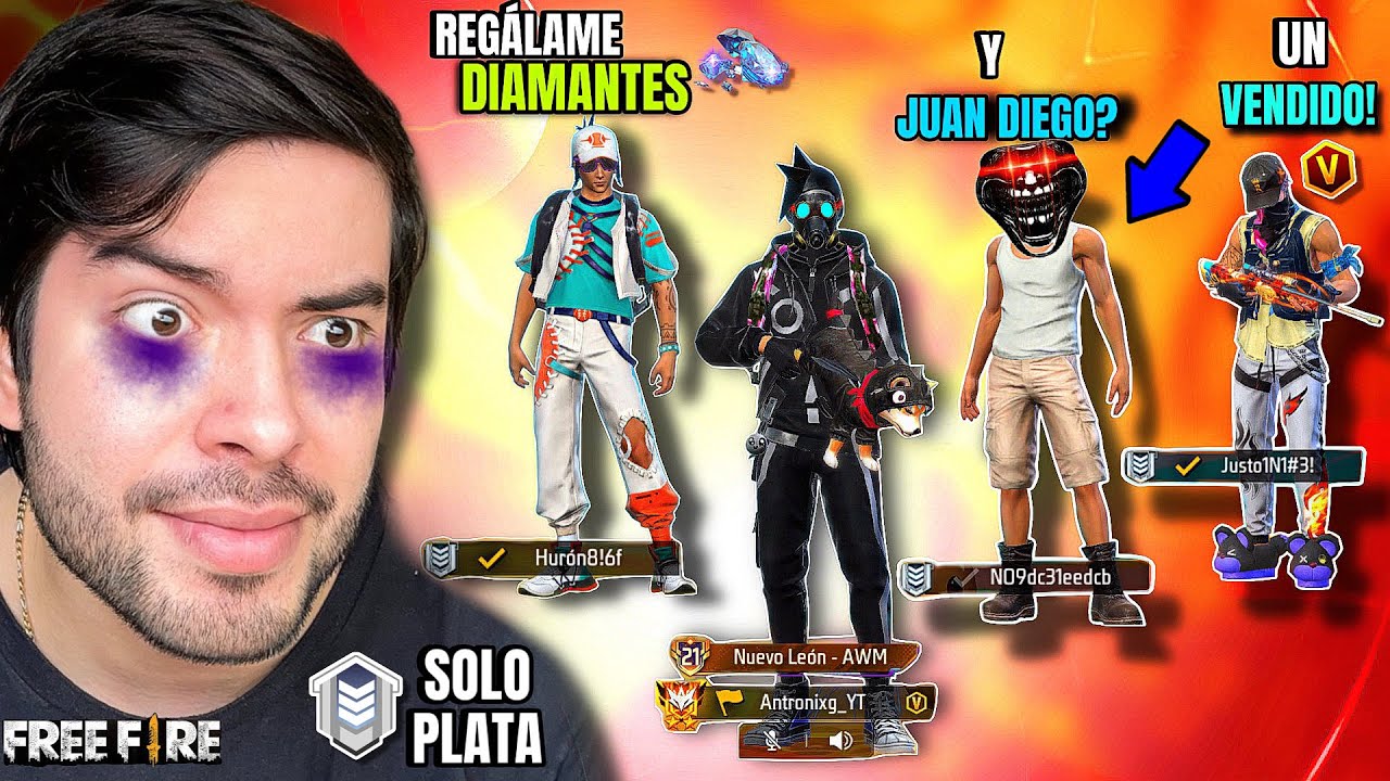 EMPAREJANDO con ESCUADRA RANDOM NIVEL PLATA! ME VOLVERE LOCO! FREE FIRE  - AntronixxG