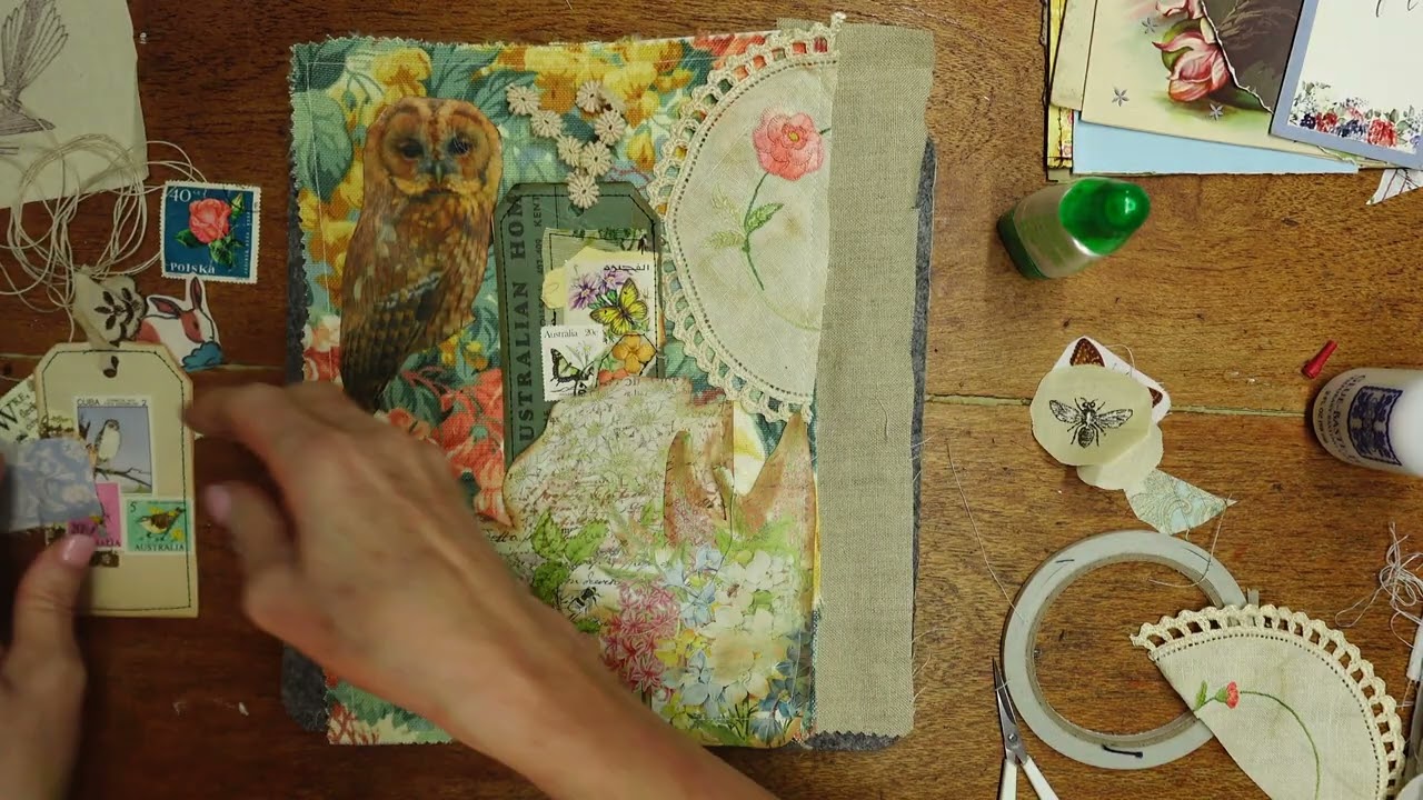Ep 14 Anthology 🌿Cottage Garden Visitors | Putting Double Page Spread Together