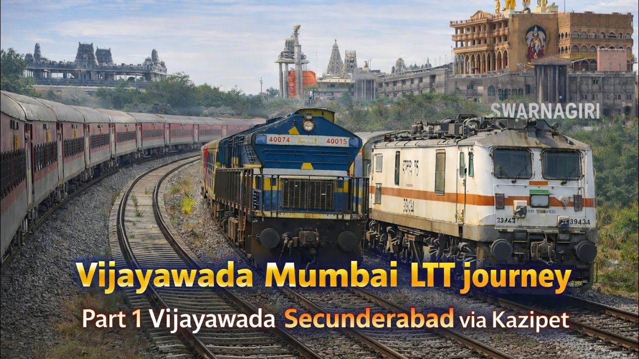 VIJAYAWADA MUMBAI LTT JOURNEY | BZA SC PART-1 | 18519 VSKP LTT TELUGU VLOG | HIGH-SPEED RUN 130 KMPH