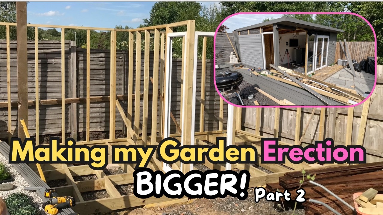 Building a DIY Garden Bar, Bigger and Better Erection! (Part 2)