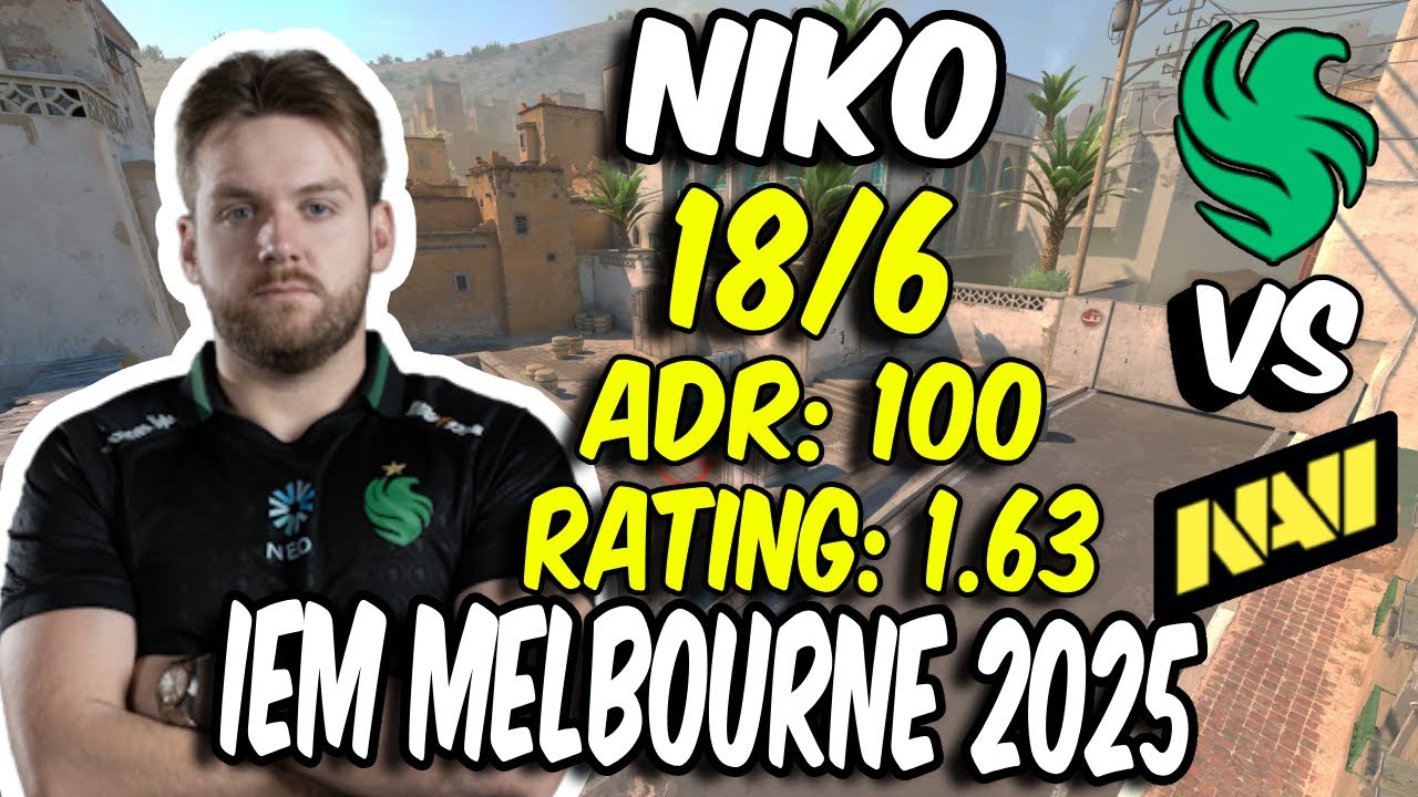 CS2 POV Falcons NiKo (18/6) vs NAVI (Dust2) @ IEM Melbourne 2025