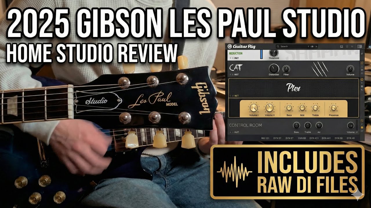 Обзор Gibson Les Paul Studio 2025 года (цвет Blueberry Burst) + демо-запись Guitar Rig 7 в цвете ...