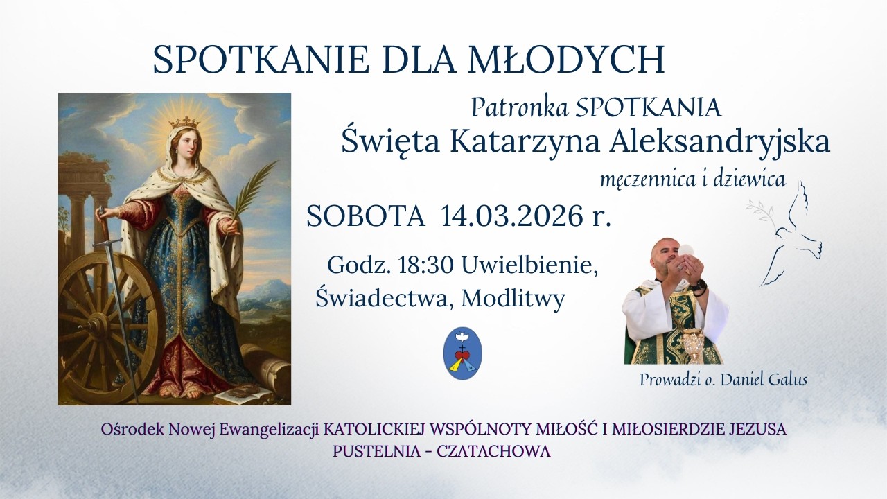 Uwielbienie, świadectwa, modlitwa charyzmatyczna. Transmisja Online. 14.03.2026 r. Godz.18:30