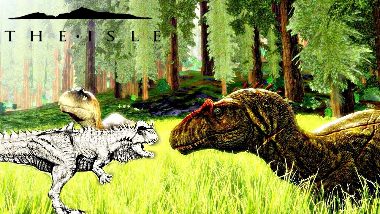 The Isle - HYPO CARNO PREVIEW, ALLOSAURUS FIGHTS OFF CARNO PACK & REX + THERI - Progresson Gameplay