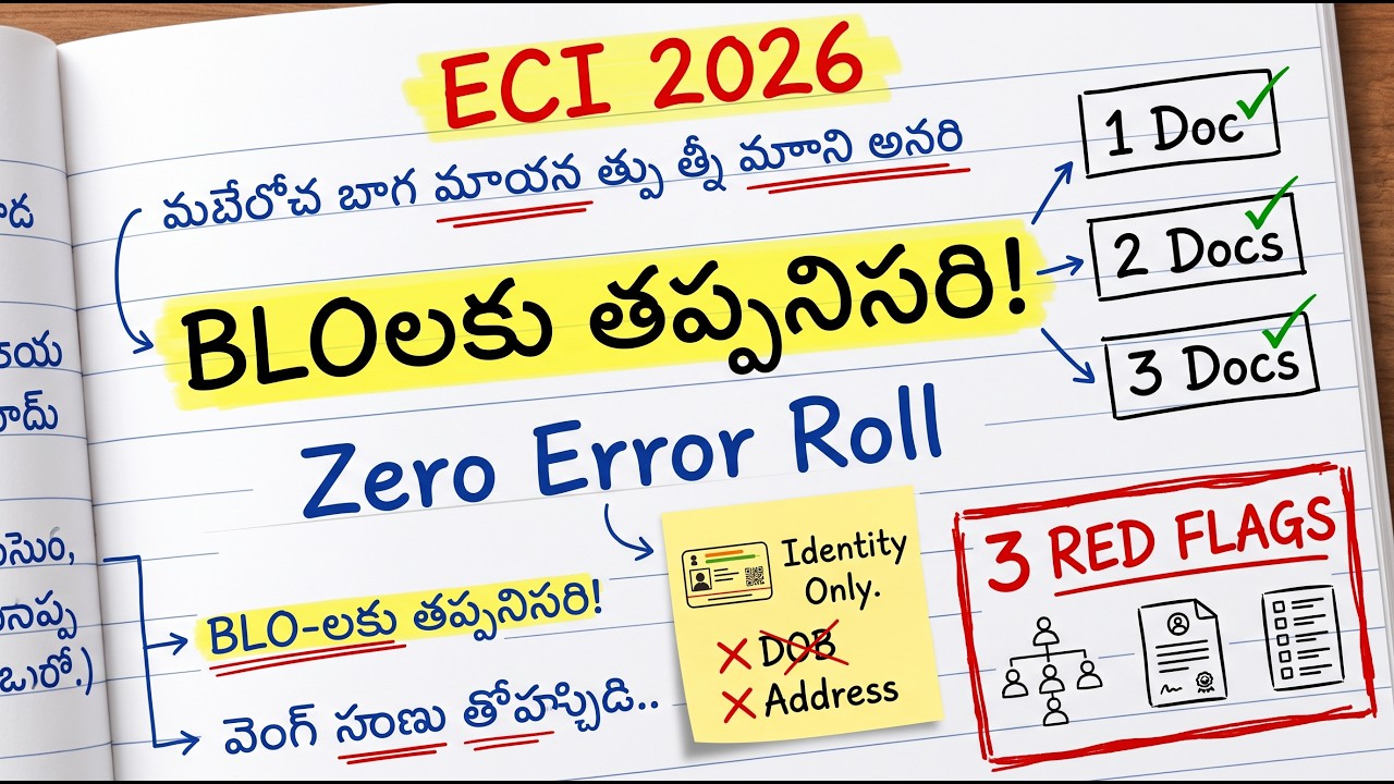 SIR 2026: Post-Draft Verification & Quality Control Guide for BLOs & EROs | ECI Guidelines