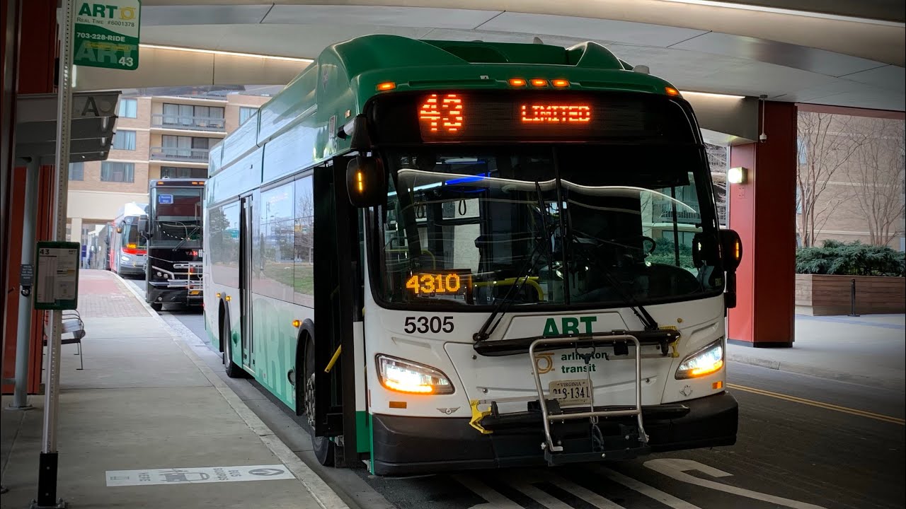 Arlington Transit ART: 2019 New Flyer XN35 #5305 on Route 43