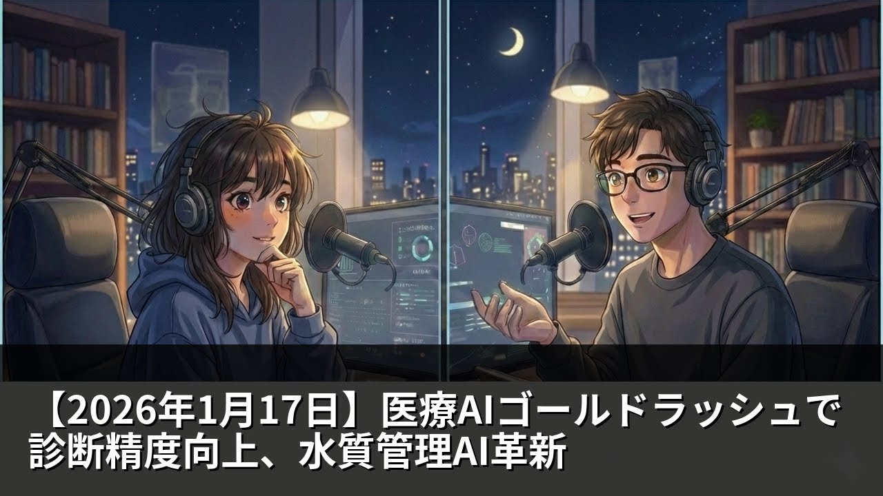 【2026年1月17日】医療AIゴールドラッシュで診断精度向上、水質管理AI革新