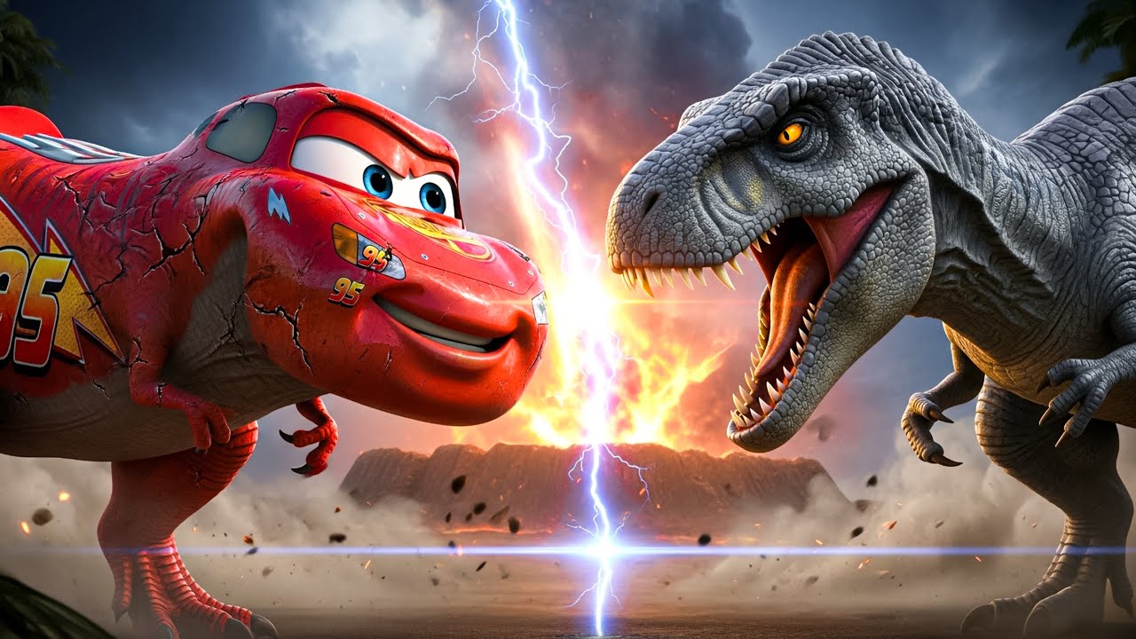 T-Rex McQueen: The Dino Transformation Adventure 🦖🚗 | Cars Animation Story