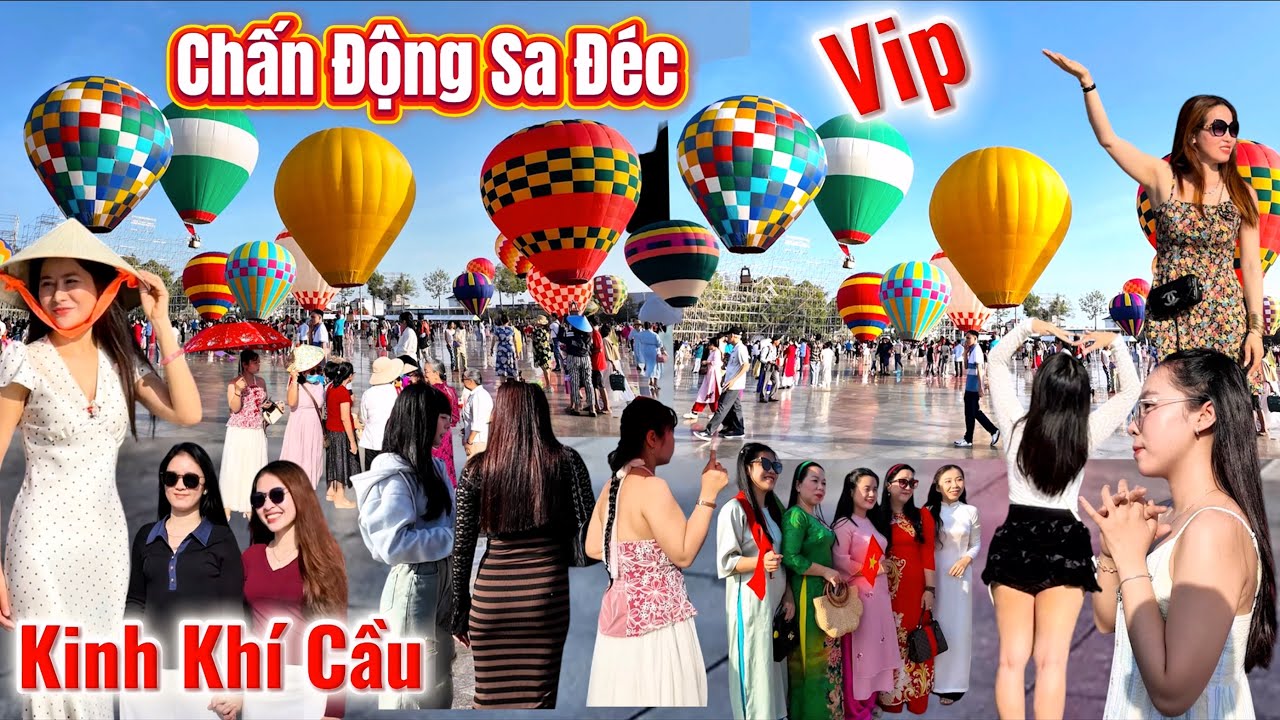 Khủng Khiếp, Lần Đầu Thấy Cảnh Thả Kinh Khí Cầu Tại SA ĐÉC, ĐỒNG THÁP Mà Nhiều Như Thế Này