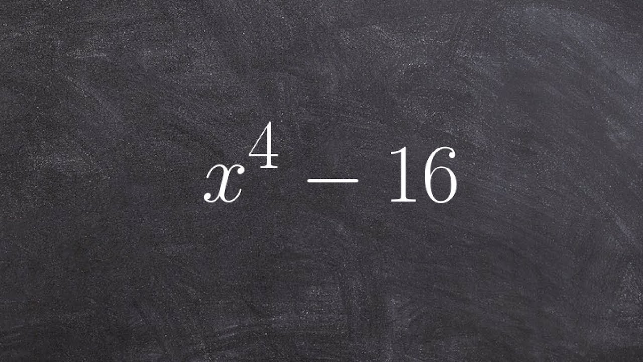 Factoring a binomial to the fourth power by the difference of two squares