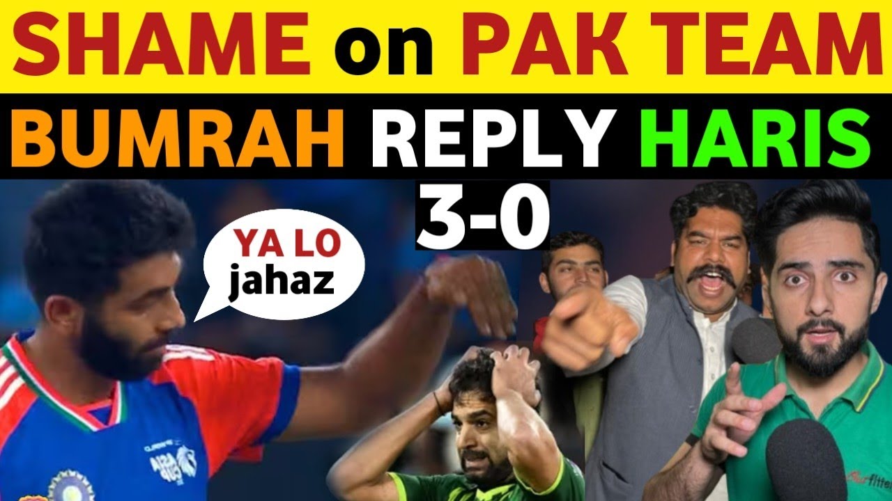SHAME ON PAK TEAM😭, BUMRAH REPLY HARIS RAUF INDIA VS PAK ASIAN CUP, PAK PUBLIC REACTION REAL TV