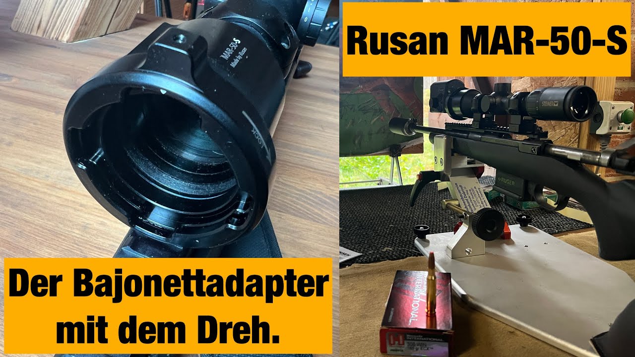 Rusanadapter mit Bajonett für Wärmebild und Nachtsichtvorsatzgeräte