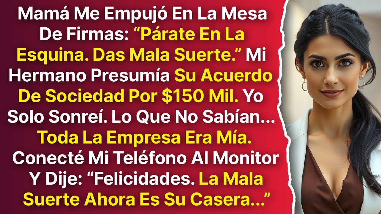 Papá Me Obligó A Servir Agua En La Firma De Mi Hermano... Sin Saber Que Yo Era La Dueña...