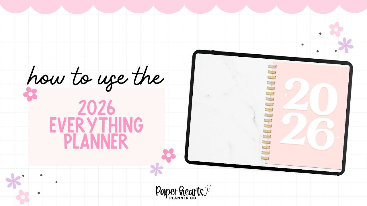 2026 Paper Hearts Everything Digital Planner Walkthrough
