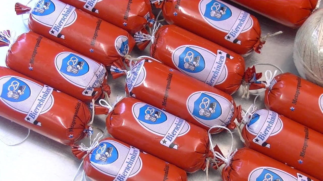 Немецкая пивная колбаса (Биршинкен): видеорецепт от littleGasthaus, производителя немецких колбас.