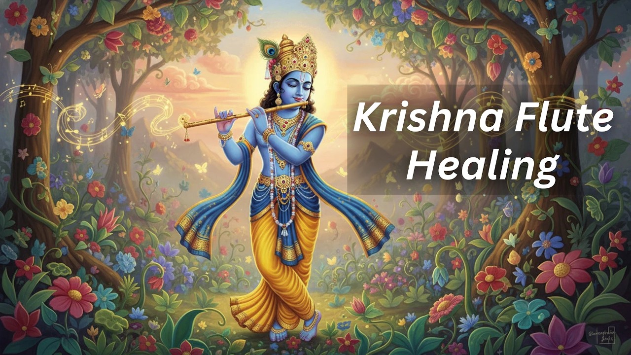 Krishna Flute Calm Music 🌙 Sleep, Study & Relax | Blessings for Joy & Happiness