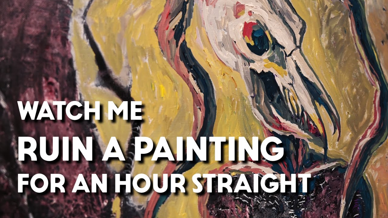 Watch me ruin a painting for an hour straight. Horned one | Session 3