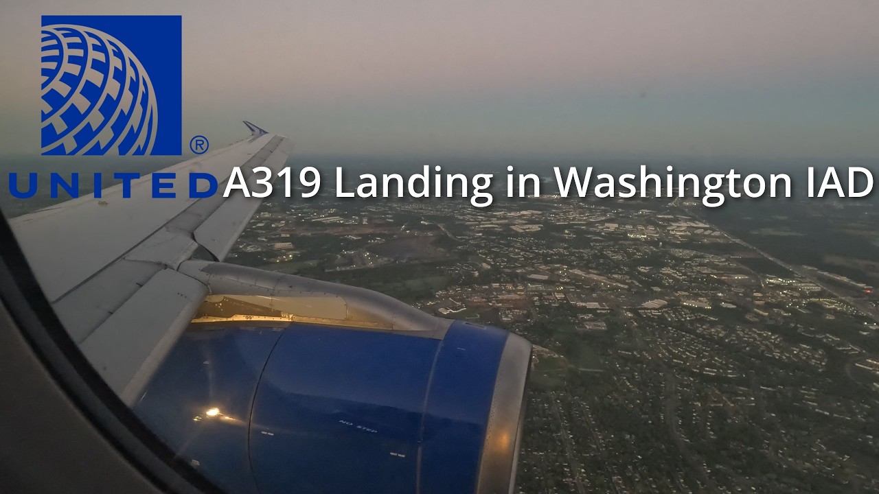 United A319 Landing in Washington Dulles (IAD)