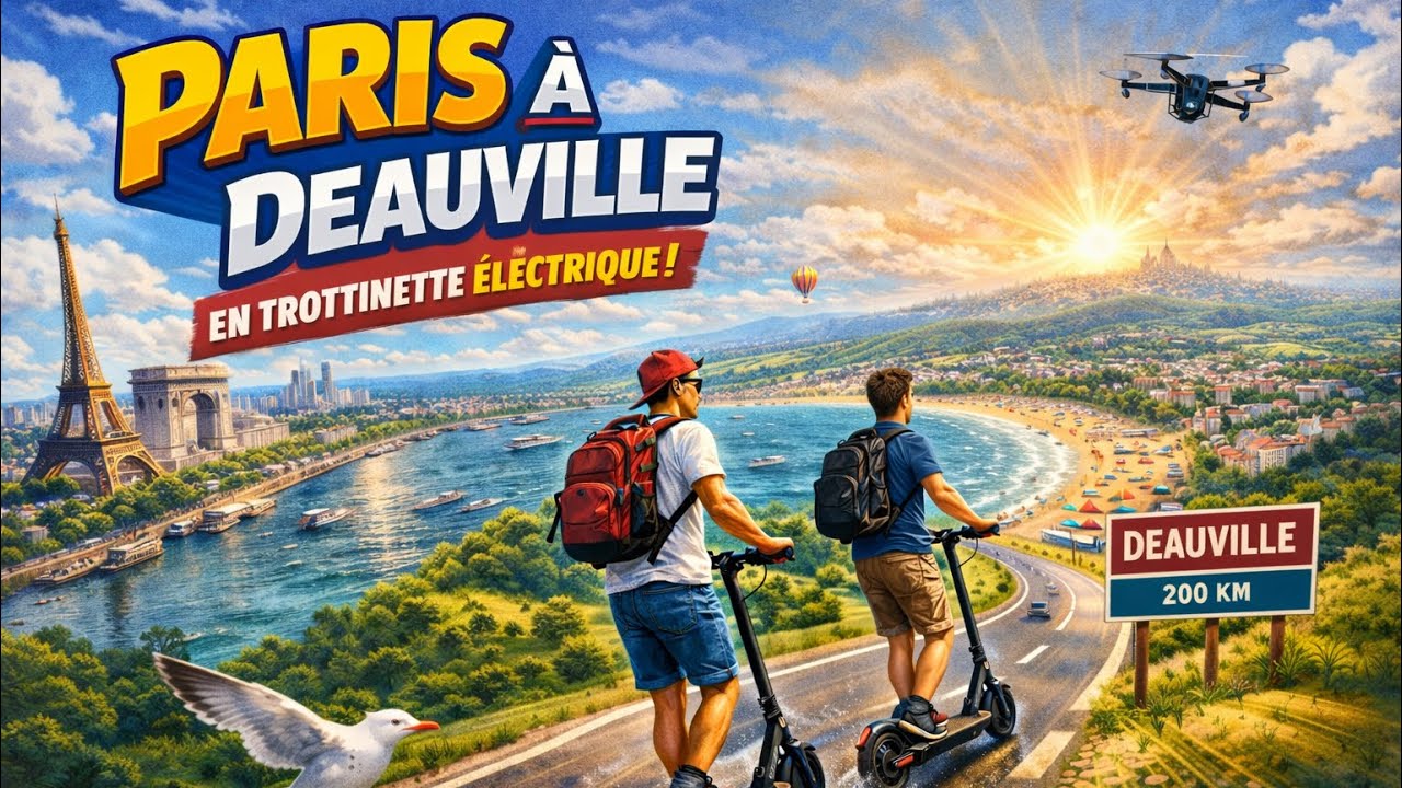 Paris à Deauville en trottinette électrique ? C’est maintenant ! 🛴⚠️ #1