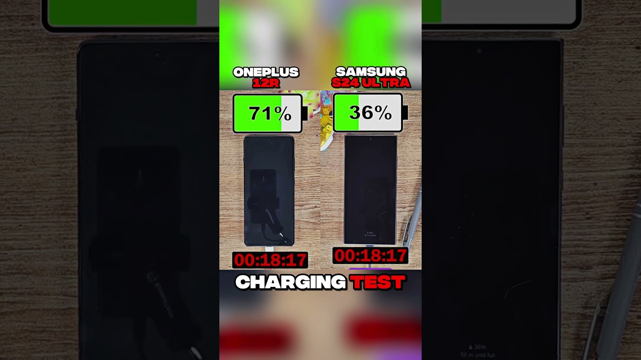 ONEPLUS 12R VS SAMSUNG S24 ULTRA CHARGING🔋 TEST !!