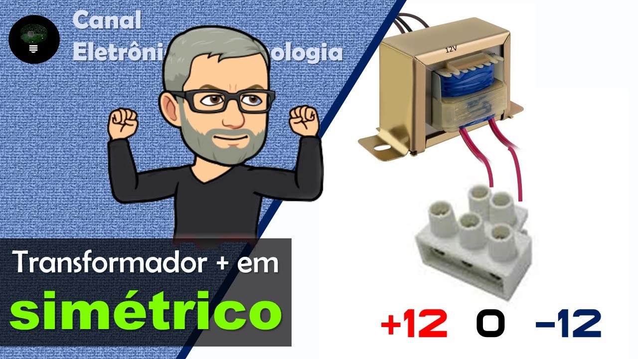 Como fazer uma saída +12v e -12v em um transformador 12V. Muito fácil.