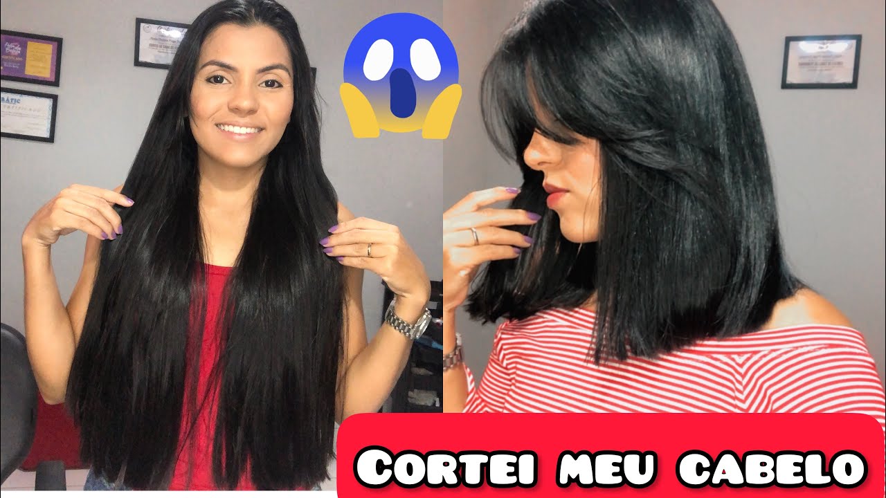 Cortei meu cabelo sozinha 😱❤️#corteimeucabelo #cortes #curtos #cabelo